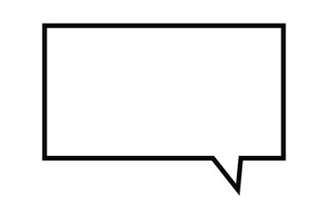 Speech bubble icon. Black speech bubble, speech balloon, chat bubble line art vector icon for apps. Comic magazine bubble talk vector collection. Vector illustration. eps 10