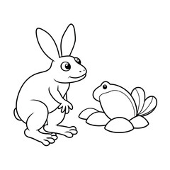 Easter bunny coloring page