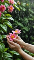 Abstraktion Die H&auml;nde des Menschen 9x16. Hintergrund f&uuml;r das Design 1.