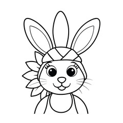 Easter bunny coloring page