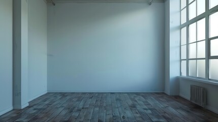 Fototapeta premium empty room with wall mockup copy space, interior, cozy concept design