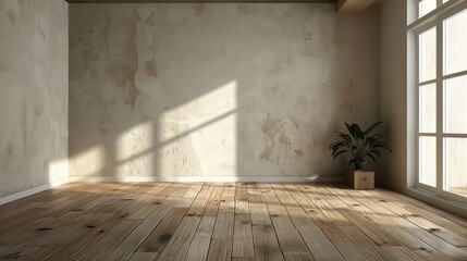 empty room with wall mockup copy space, interior, cozy concept design