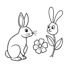 Easter bunny coloring page