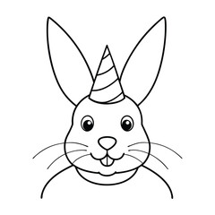 Easter bunny coloring page