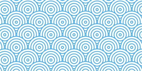 Fototapeta premium Minimal diamond vector overlapping Pattern geometric wave spiral and abstract circle wave line. blue color seamless tile stripe geometric create retro square line backdrop white pattern background.