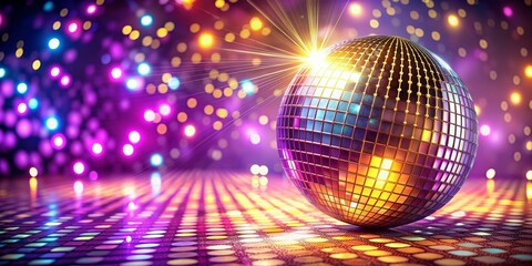 Disco Ball Vibrant Dance Floor