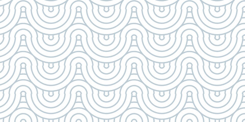 Vector Overlapping Pattern Minimal diamond geometric wave spiral and abstract circle wave line. white and gray color seamless tile stripe geometric create retro line backdrop white pattern background.
