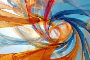 Swirling colorful abstract design with dynamic motion