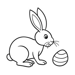 Easter bunny coloring page