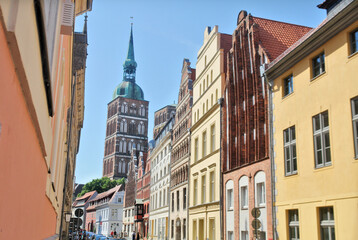 Obraz premium Gothic St. Nicholas Church the oldest church of the Hanseatic city of Stralsund in Germany