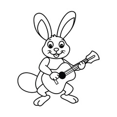 Easter bunny coloring page