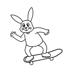 Easter bunny coloring page