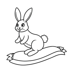 Easter bunny coloring page