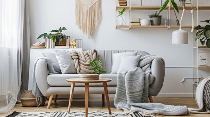 Natural Light: Streaming in through large windows, enhancing the airy and spacious feel of the room.
