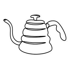  Coffee maker pot drip kettle one line art