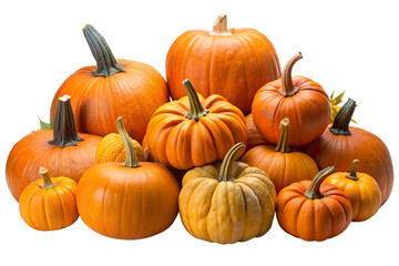 Obraz premium Bright Orange Pumpkin for Colorful Autumn Leaves