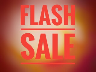 Flash sale on gradient red and yellow golden background, Sale Poster image