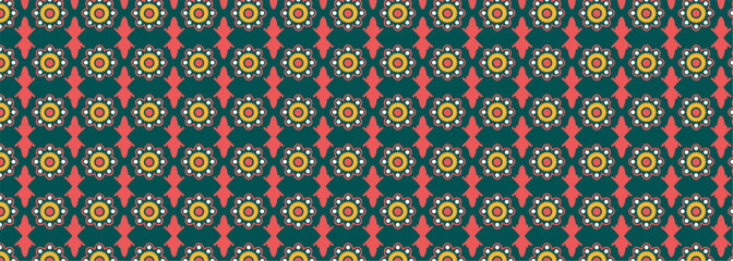 Floral abstract seamless patterns. Vector design for different surfases.
