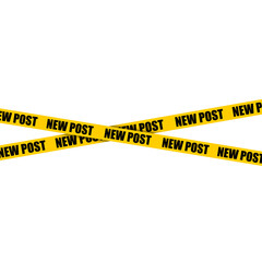 New post tag. Breaking news. New Post and Video Banners. social media application. Concept for video blog, vlogging, social media content