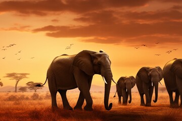 elephants in the wild