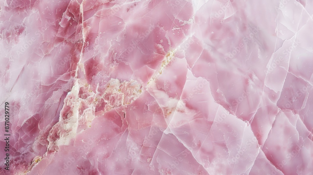 Poster A close-up shot of a pink marble surface with intricate patterns and textures