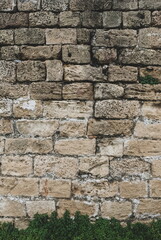 Ancient Stone Wall Texture Vertical Close-Up