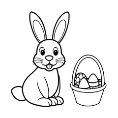 Easter bunny coloring page