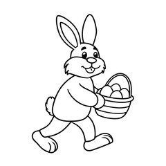 Easter bunny coloring page