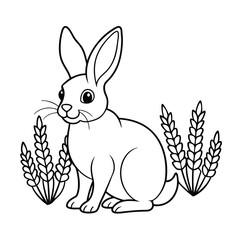 Easter bunny coloring page