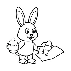 Easter bunny coloring page