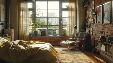 Modern apartment home interior design background, featuring cozy comfort and beautiful house design ideas.