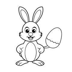 Easter bunny coloring page
