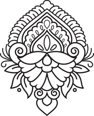 Big set of Mehndi flower patterns for Henna drawing and tattoo. Decoration in ethnic oriental, Indian style. for fabric printing, wrapping paper