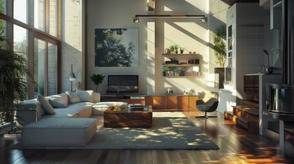 Modern apartment home interior design background, featuring cozy comfort and beautiful house design ideas.