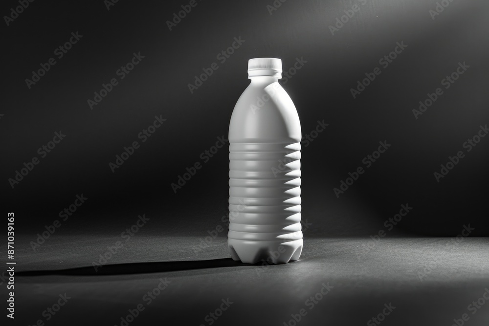 Poster a still life image of a bottle of water placed on a table