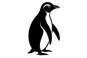 penguin, penguin silhouette vector illustration, penguin silhouettes