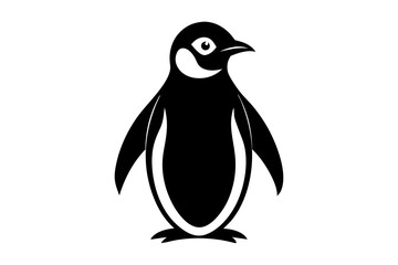 penguin, penguin silhouette vector illustration, penguin silhouettes