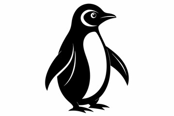 penguin, penguin silhouette vector illustration, penguin silhouettes