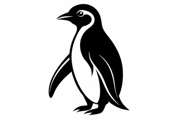 Naklejka premium penguin silhouette vector illustration, penguin vector icon