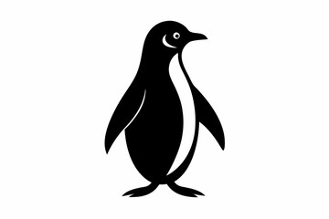penguin silhouette vector illustration, penguin vector icon
