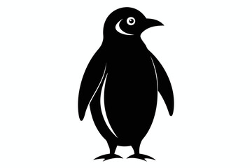 penguin silhouette vector illustration, penguin vector icon