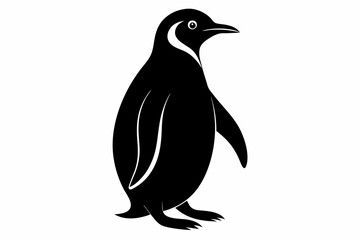 penguin silhouette vector illustration, penguin vector icon