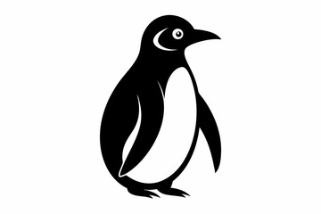 Naklejka premium penguin, penguin silhouette vector illustration, penguin silhouettes