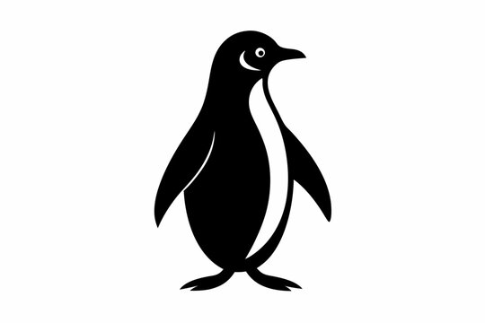 recommend clip art: penguin silhouette vector illustration, penguin vector icon