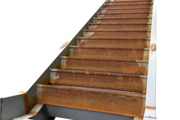 steel step structure under construction isolated on transparent