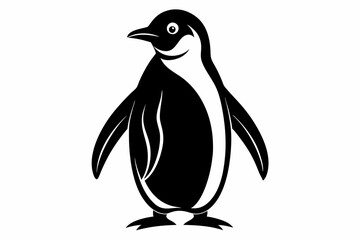 penguin silhouette vector illustration, penguin vector icon