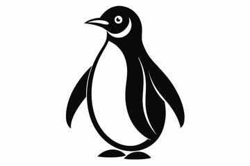 penguin silhouette vector illustration, penguin vector icon