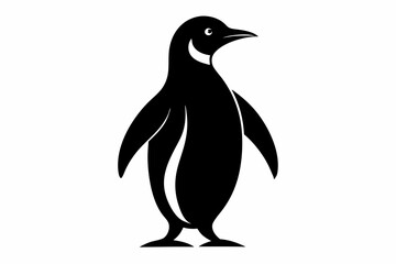 penguin silhouette vector illustration, penguin vector icon