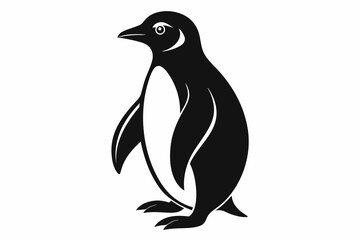 Naklejka premium penguin, penguin silhouette vector illustration, penguin silhouettes