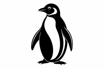 Naklejka premium penguin silhouette vector illustration, penguin vector icon